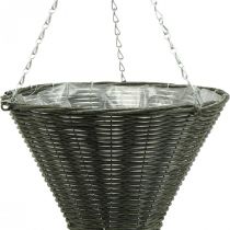 Cesto bolsa cone luz cinza Ø35cm H37cm