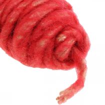 Cordão de feltro cordão vintage para confecção de vermelho 30m