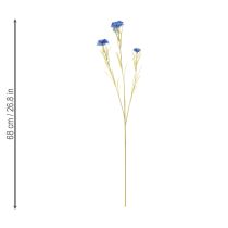 Itens Flor artificial de centáurea para decoração elegante de sala de estar, ideal para o verão, 68 cm, conjunto de 4 peças.