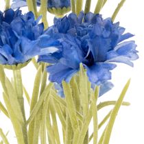 Itens Flor artificial de centáurea para decoração elegante de sala de estar, ideal para o verão, 68 cm, conjunto de 4 peças.