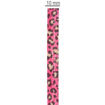 Itens Fita decorativa, estampa de leopardo, rosa, fita para enrolar, ideal para embrulhar presentes e fazer artesanato, 10 mm, 100 m