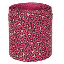 Itens Fita decorativa, estampa de leopardo, rosa, fita para enrolar, ideal para embrulhar presentes e fazer artesanato, 10 mm, 100 m