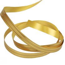 Fita ondulada fita para presente dourada com listras douradas 10mm 250m