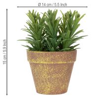 Itens Vaso artificial para ervas aromáticas com ervas decorativas para cozinha, jardim, varanda ou terraço, 15m³, 3 peças