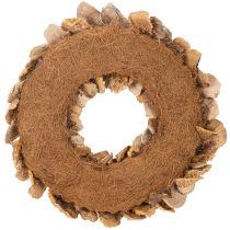 Itens Guirlanda de fungos em forma de árvore, cor natural, para decoração de porta ou parede, 37 cm