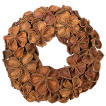 Itens Guirlanda de lótus seca, guirlanda decorativa para porta, 35 cm