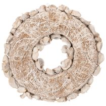 Itens Guirlanda com Flor de Lótus, Decoração Natural, Flores Secas, 35cm