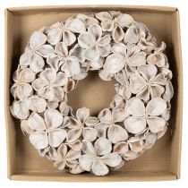 Itens Guirlanda com Flor de Lótus, Decoração Natural, Flores Secas, 35cm