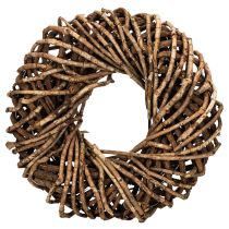 Itens Guirlanda feita de galhos naturais, guirlanda redonda de rattan para artesanato, 35 cm