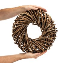 Itens Guirlanda feita de galhos naturais, guirlanda redonda de rattan para artesanato, 35 cm