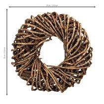 Itens Guirlanda feita de galhos naturais, guirlanda redonda de rattan para artesanato, 35 cm