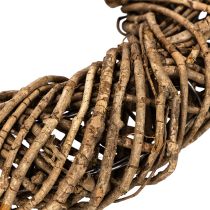 Itens Guirlanda decorativa feita de ramos naturais, guirlanda de rattan, redonda, grande, 45 cm