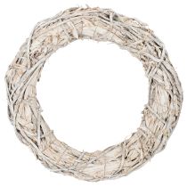 Itens Guirlanda redonda de galhos para artesanato e decoração, guirlanda para porta de 50 cm