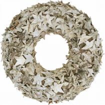 Guirlanda decorativa estrelas casca de bétula Guirlanda de Natal bétula Ø30cm