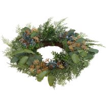 Guirlanda de porta guirlanda de natal bagas de coníferas artificiais Ø60cm