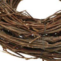 Deco Wreath Vine Ø25cm Marrom Coroa natural de galhos decoração de mesa