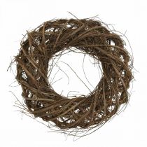 Coroa decorativa Ø30cm ramos e videiras Ramos de olmo trançado natureza