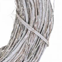 Grinalda Deco caiada de branco Ø35cm Shabby Chic porta decoração de mesa grinalda