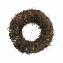 Coroa de Vinhas Castanho Escuro Coroa decorativa natural feita de vinhas Ø25cm