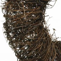 Coroa de Vinhas Castanho Escuro Coroa decorativa natural feita de vinhas Ø25cm