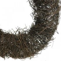 Coroa de vinha Coroa castanha escura para decoração de parede Coroa natural madeira Ø35cm