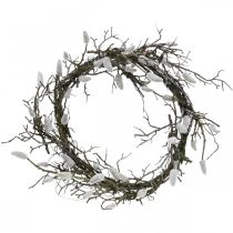 Guirlanda decorativa amentilhos de salgueiro artificial decoração de mesa Páscoa Ø26cm