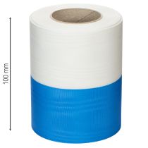 Itens Fita Moiré Azul e Branca para Coroa de Flores 125 mm – Fita decorativa e de luto de alta qualidade, fita tradicional com um visual elegante, rolo de 25 m