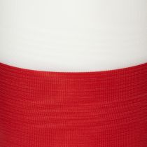 Itens Fita de guirlanda moiré branca e vermelha, 125 mm - fita de luto, fita decorativa, fita para laços, fita festiva, rolo de 25 m