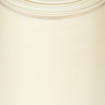 Itens Fita para guirlanda na cor creme com borda dourada, cetim superfino, 125 mm de largura, 25 m de comprimento - Impermeável, ideal para impressão digital e ecológica.
