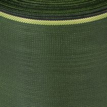Itens Fita para coroa de flores verde-escura com borda dourada, 75 mm de largura, 25 m de comprimento - Ideal para funerais e arranjos florais.
