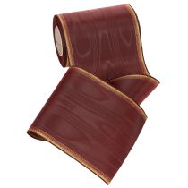 Itens Fita de guirlanda Moiré 150 mm fita de tafetá Bordeaux decoração