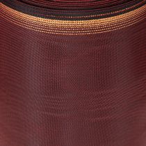 Itens Fita de guirlanda Moiré 150 mm fita de tafetá Bordeaux decoração