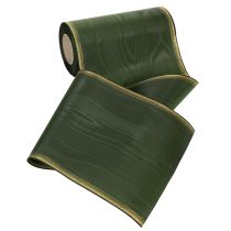 Itens Fita decorativa em moiré verde-escura de 200 mm com borda perolada e trama de tafetá - fita decorativa para arranjos florais em celebrações e funerais, 25 m