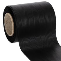 Itens Fita preta para guirlanda, 100 mm, 25 m - fita de luto, fita para laço, fita decorativa, artigos para floricultura