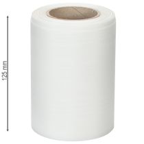 Itens Fita decorativa branca para coroa de flores, 125 mm, 25 m, para cerimônias fúnebres e decoração de túmulos.