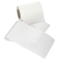 Itens Fita decorativa branca para coroa de flores, 125 mm, 25 m, para cerimônias fúnebres e decoração de túmulos.