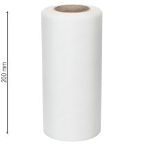 Itens Fita branca para coroa de flores, 200 mm de largura, rolo de 25 m, fita de luto, fita para laço, fita decorativa para arranjos florais fúnebres e outras ocasiões.