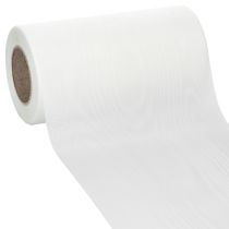 Itens Fita branca para coroa de flores em funerais, 175 mm de largura, 25 m de comprimento, fita de acetato de alta qualidade.
