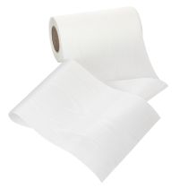 Itens Fita branca para coroa de flores em funerais, 175 mm de largura, 25 m de comprimento, fita de acetato de alta qualidade.