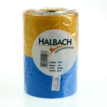 Itens Fitas de guirlanda Moiré de 150 mm em azul e amarelo - fita decorativa e de luto premium, para celebrações, fita para laço.