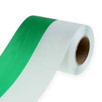 Itens Coroa de fitas moiré verde-branco 125mm 25m