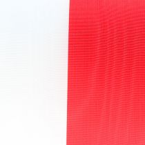 Itens Coroa de fitas moiré branco-vermelho 125 mm