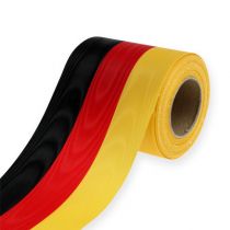 Faixas de guirlanda Moiré preto-vermelho-dourado 100 mm