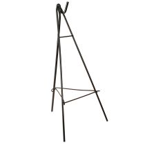 Itens Suporte para coroa de pé com gancho cavalete em metal preto H56cm