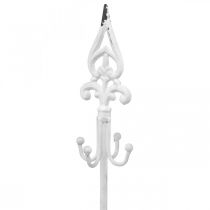 Itens Suporte para guirlanda shabby chic branco suporte para guirlanda metal 4 ganchos H76cm