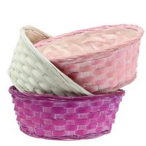 Itens Cesto de chips redondo lilás/branco/rosa Ø25cm 6pcs