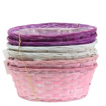 Itens Cesto de batatas fritas redondo roxo/branco/rosa Ø25cm 6 un