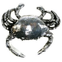 Itens Caranguejo decorativo, prata antiga, 12 cm