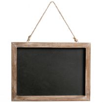 Itens Quadro-negro para pendurar tábua de madeira vintage natural 40×30cm