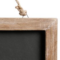 Itens Quadro-negro para pendurar tábua de madeira vintage natural 40×30cm